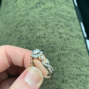 0.5CT Rose Gold/White Gold Engagement Ring
